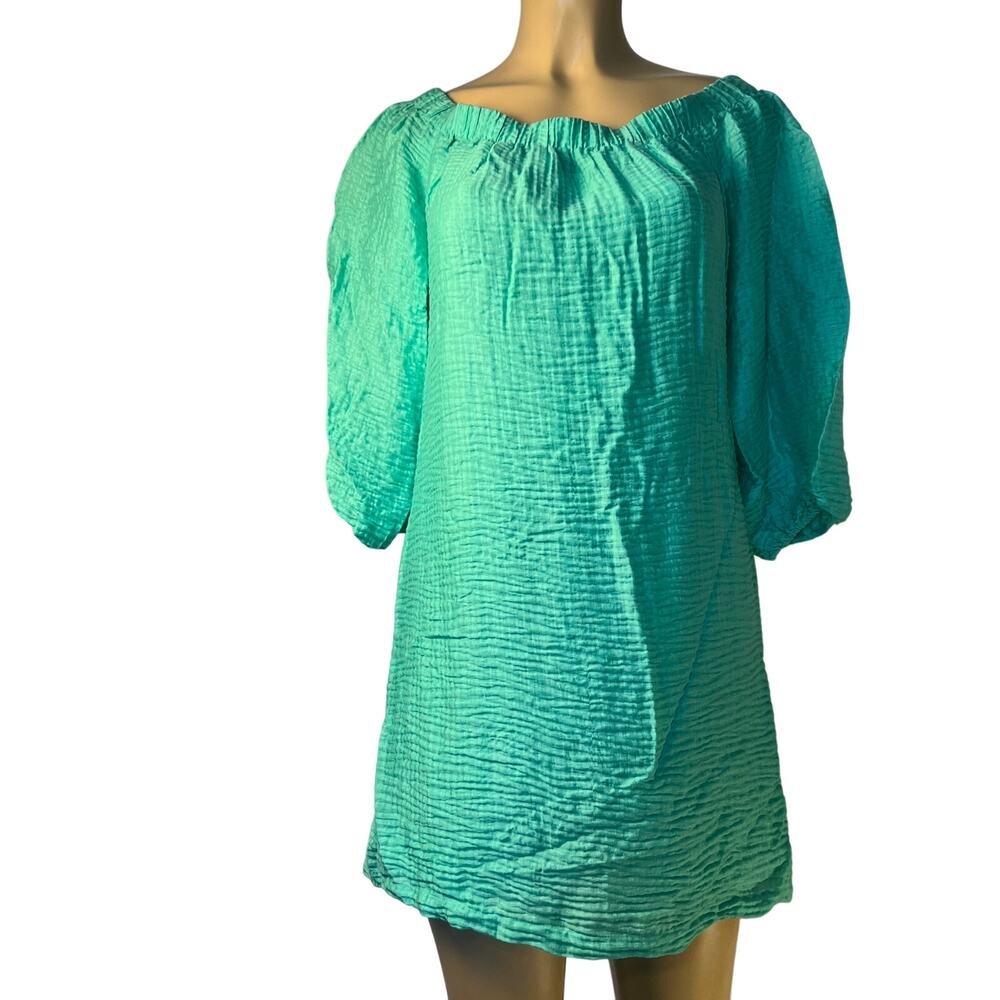 Boston Prosper Green Off the Shoulder Summer Dress Size XS